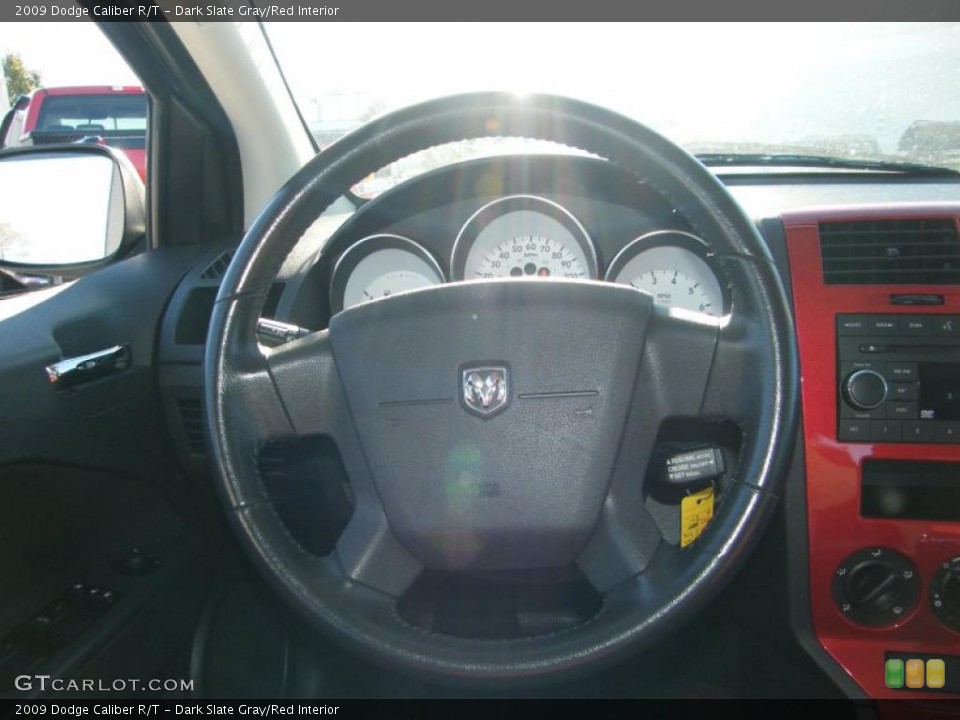 Dark Slate Gray/Red Interior Steering Wheel for the 2009 Dodge Caliber R/T #41130415