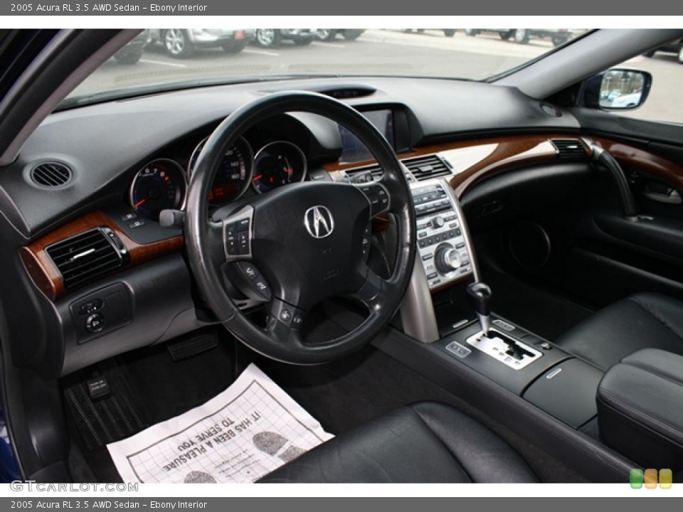 Ebony Interior Prime Interior for the 2005 Acura RL 3.5 AWD Sedan #41135459