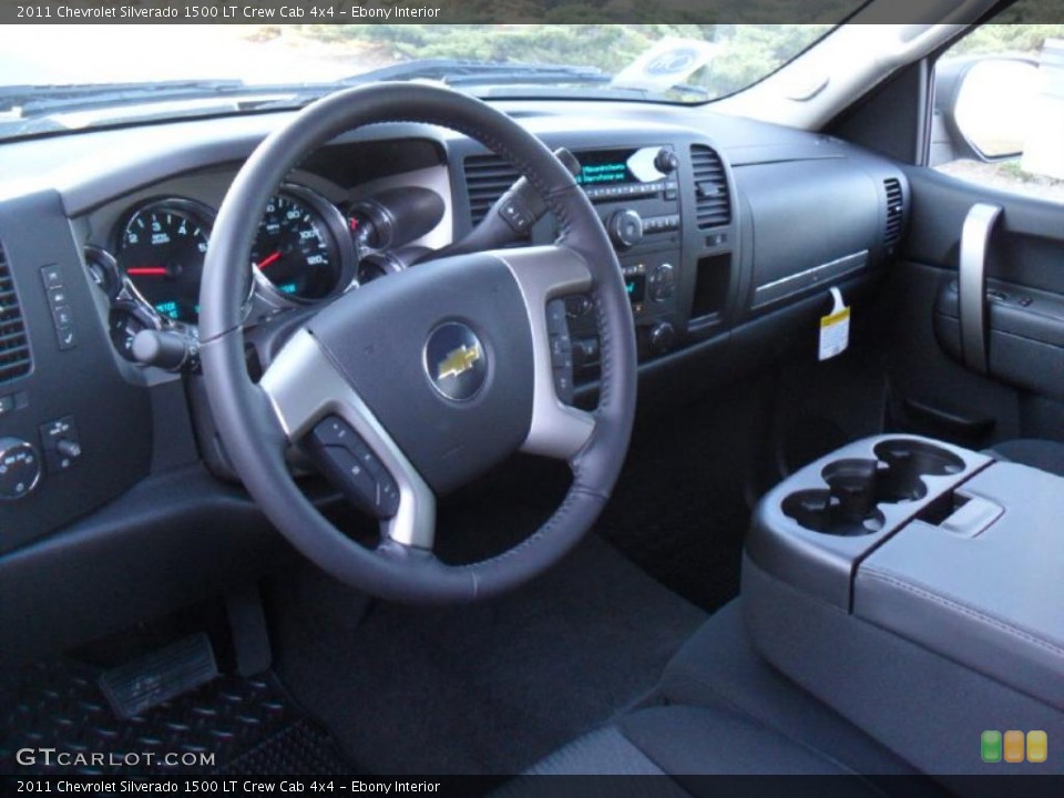 Ebony Interior Prime Interior for the 2011 Chevrolet Silverado 1500 LT Crew Cab 4x4 #41135499