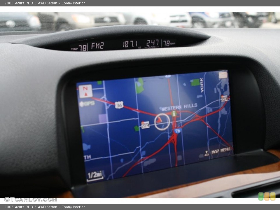 Ebony Interior Navigation for the 2005 Acura RL 3.5 AWD Sedan #41135619