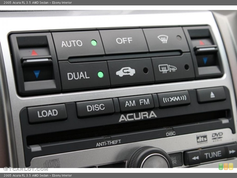 Ebony Interior Controls for the 2005 Acura RL 3.5 AWD Sedan #41135647