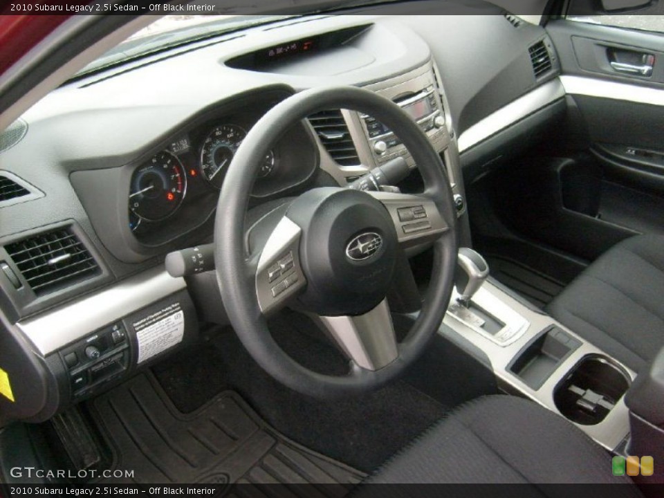 Off Black Interior Prime Interior for the 2010 Subaru Legacy 2.5i Sedan #41137299