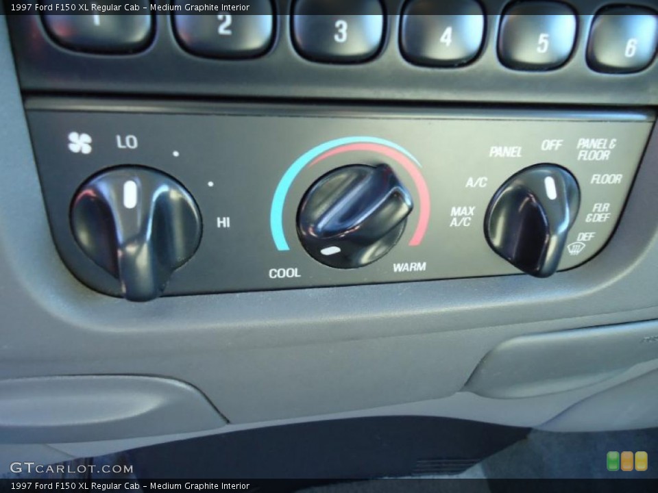 Medium Graphite Interior Controls for the 1997 Ford F150 XL Regular Cab #41137875