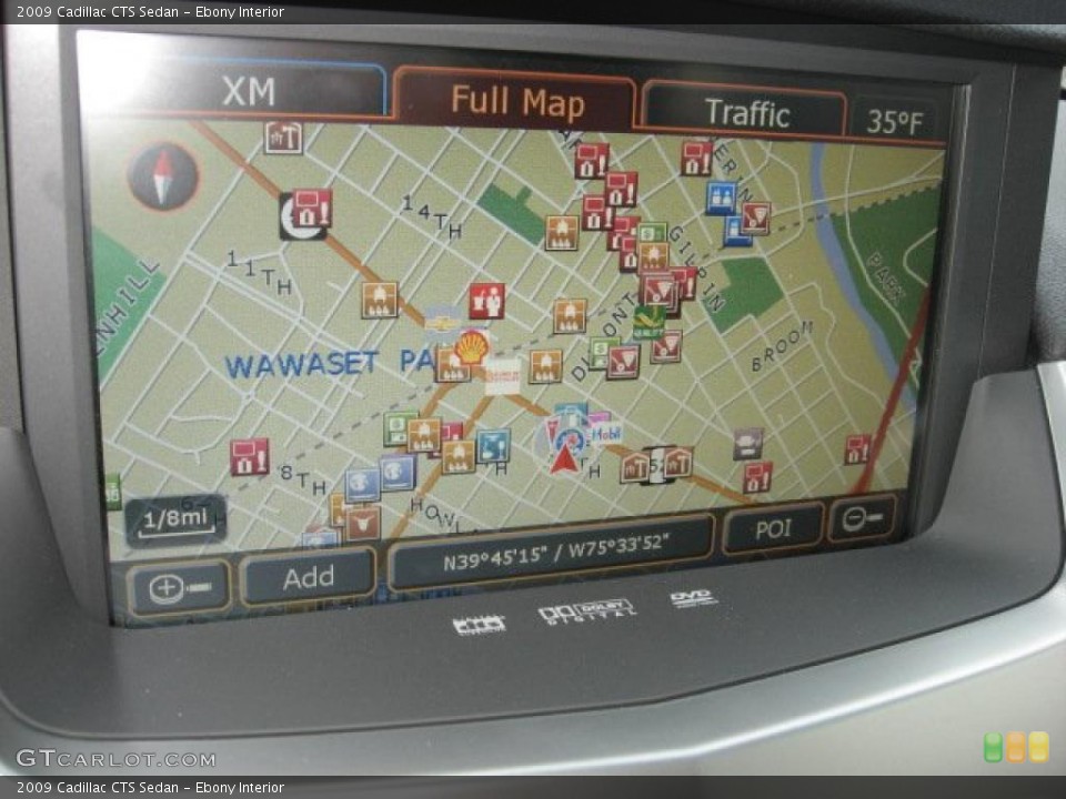 Ebony Interior Navigation for the 2009 Cadillac CTS Sedan #41138999