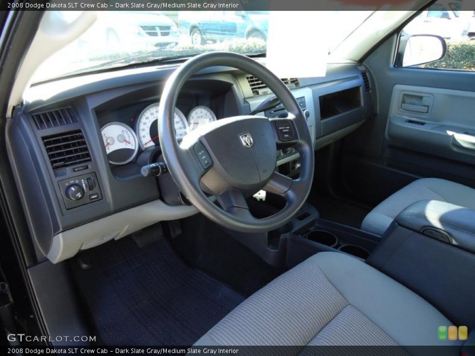 Dark Slate Gray/Medium Slate Gray Interior Prime Interior for the 2008 Dodge Dakota SLT Crew Cab #41139627