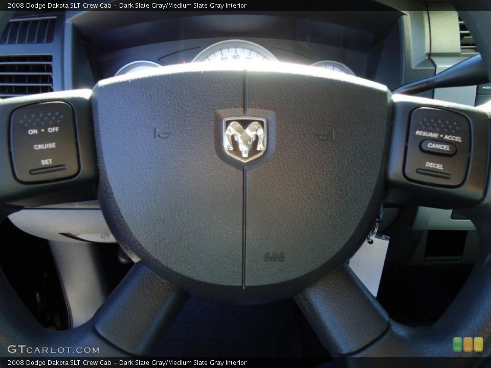 Dark Slate Gray/Medium Slate Gray Interior Controls for the 2008 Dodge Dakota SLT Crew Cab #41140079