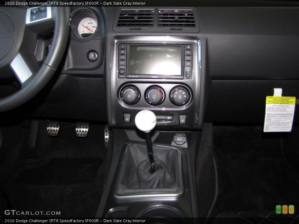 Dark Slate Gray Interior Controls for the 2010 Dodge Challenger SRT8 SpeedFactory SF600R #41140739