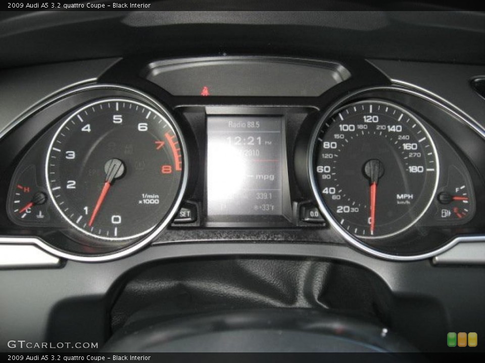 Black Interior Gauges for the 2009 Audi A5 3.2 quattro Coupe #41141311