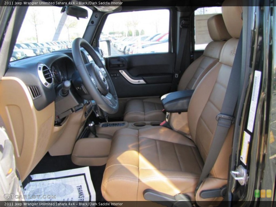 Black/Dark Saddle Interior Photo for the 2011 Jeep Wrangler Unlimited Sahara 4x4 #41141387