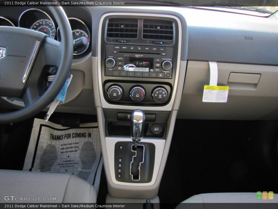 Dark Slate/Medium Graystone Interior Controls for the 2011 Dodge Caliber Mainstreet #41142203