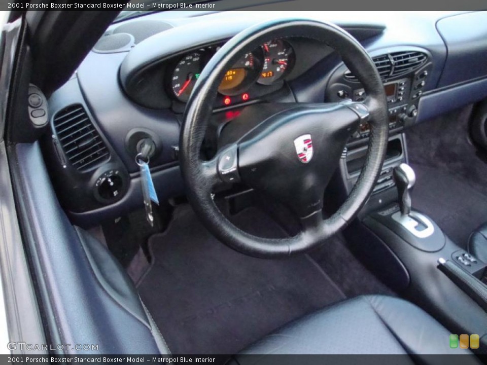 Metropol Blue Interior Steering Wheel for the 2001 Porsche Boxster  #41147751