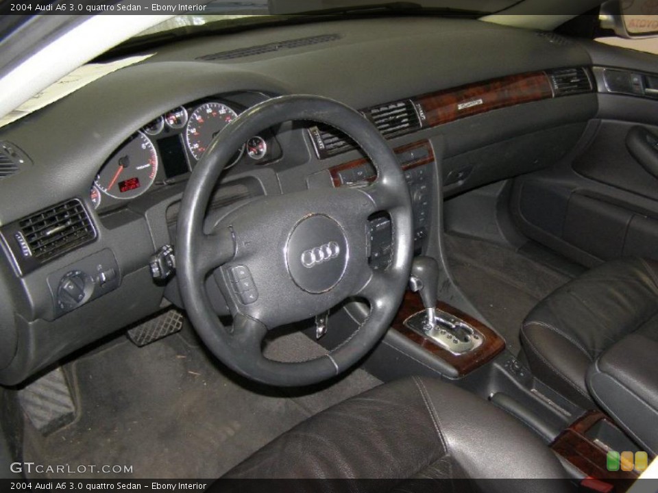Ebony Interior Prime Interior for the 2004 Audi A6 3.0 quattro Sedan #41149679