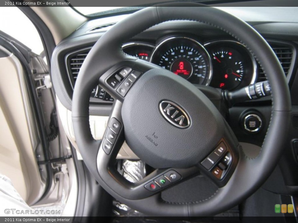 Beige Interior Steering Wheel for the 2011 Kia Optima EX #41150412