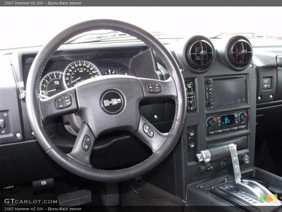 Ebony Black Interior Dashboard for the 2007 Hummer H2 SUV #41151040