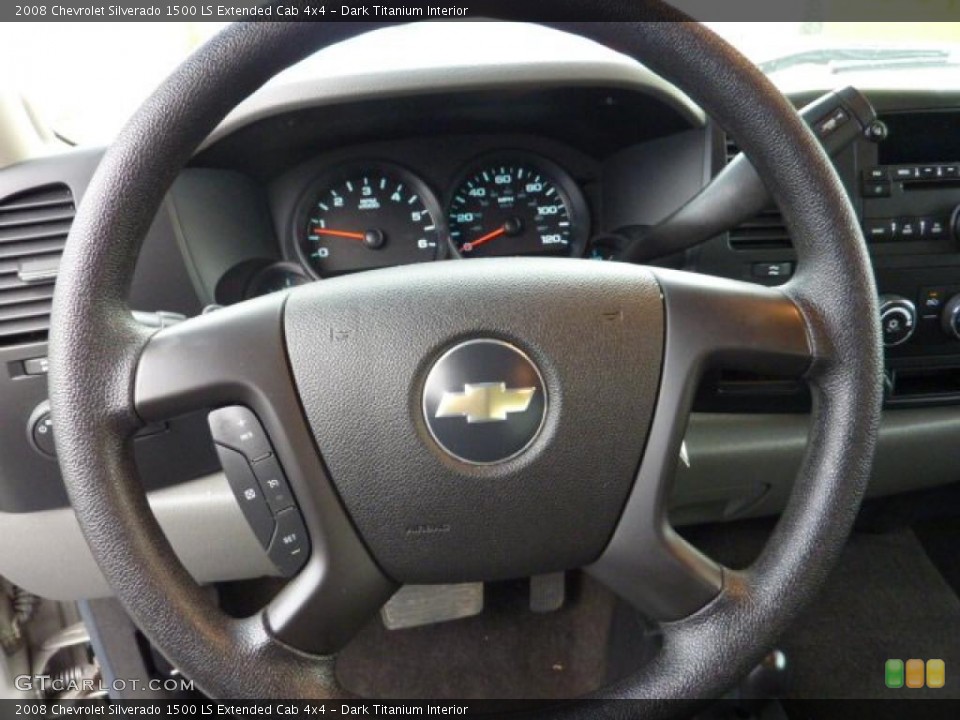 Dark Titanium Interior Steering Wheel for the 2008 Chevrolet Silverado 1500 LS Extended Cab 4x4 #41152352