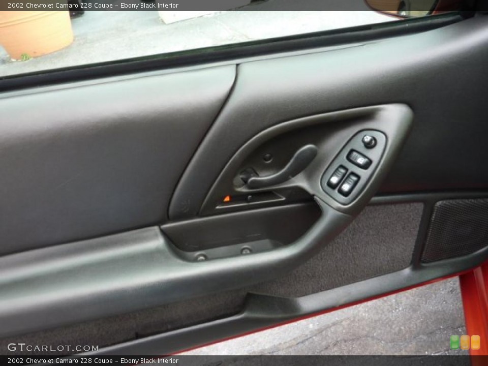Ebony Black Interior Door Panel for the 2002 Chevrolet Camaro Z28 Coupe #41153768