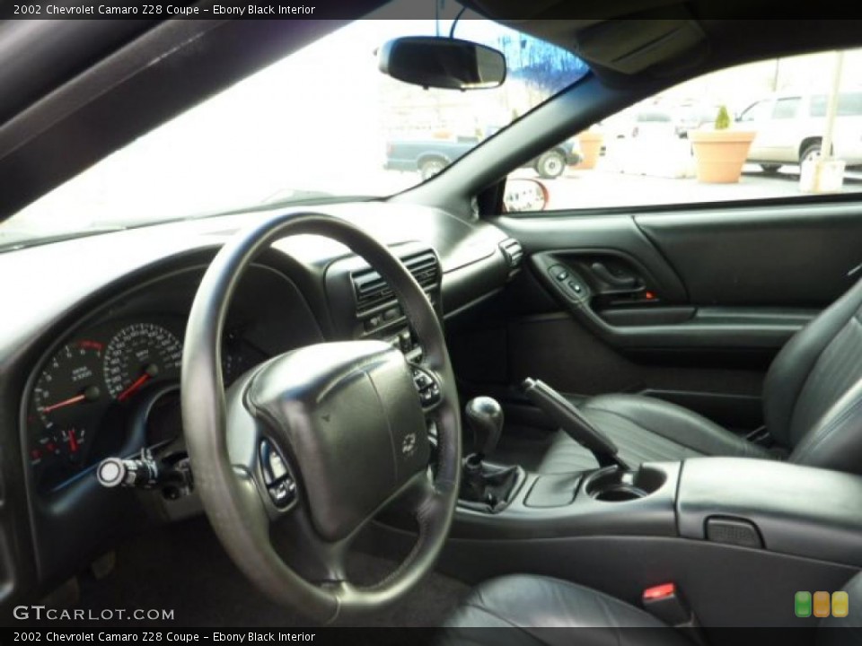 Ebony Black Interior Photo for the 2002 Chevrolet Camaro Z28 Coupe #41153780