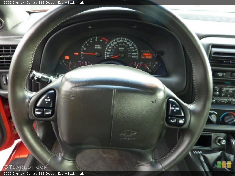 Ebony Black Interior Steering Wheel for the 2002 Chevrolet Camaro Z28 Coupe #41153816