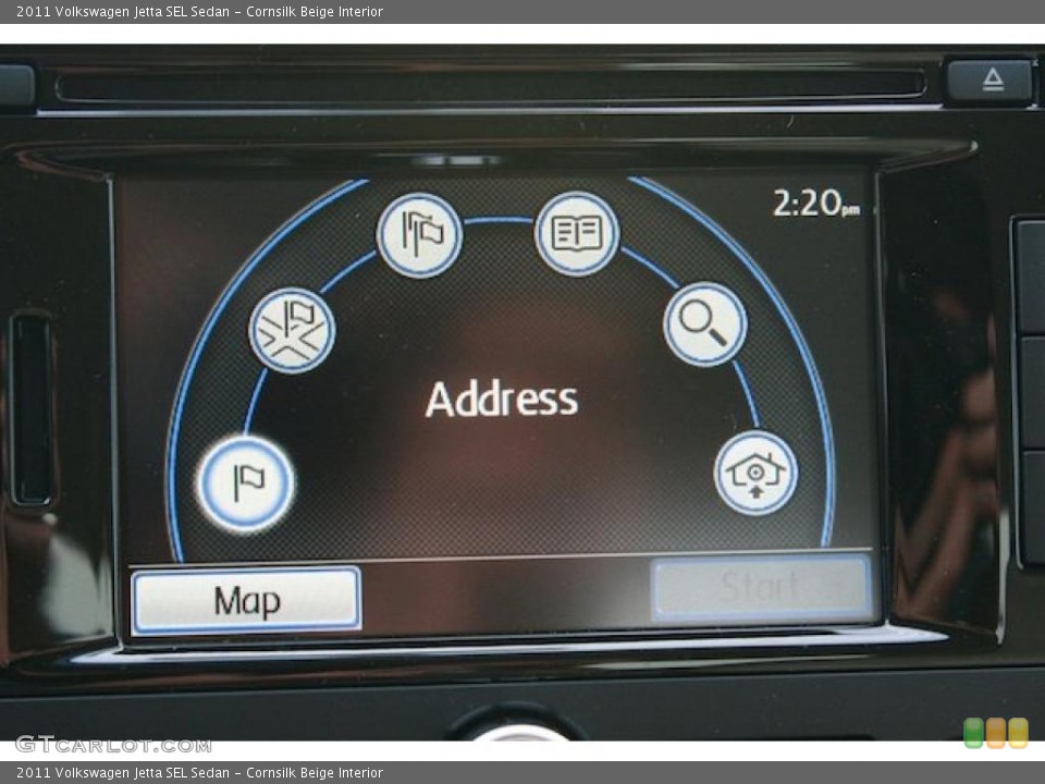 Cornsilk Beige Interior Navigation for the 2011 Volkswagen Jetta SEL Sedan #41165680