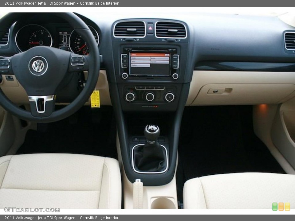 Cornsilk Beige Interior Dashboard for the 2011 Volkswagen Jetta TDI SportWagen #41166596