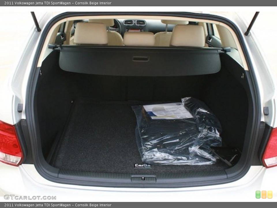 Cornsilk Beige Interior Trunk for the 2011 Volkswagen Jetta TDI SportWagen #41166736