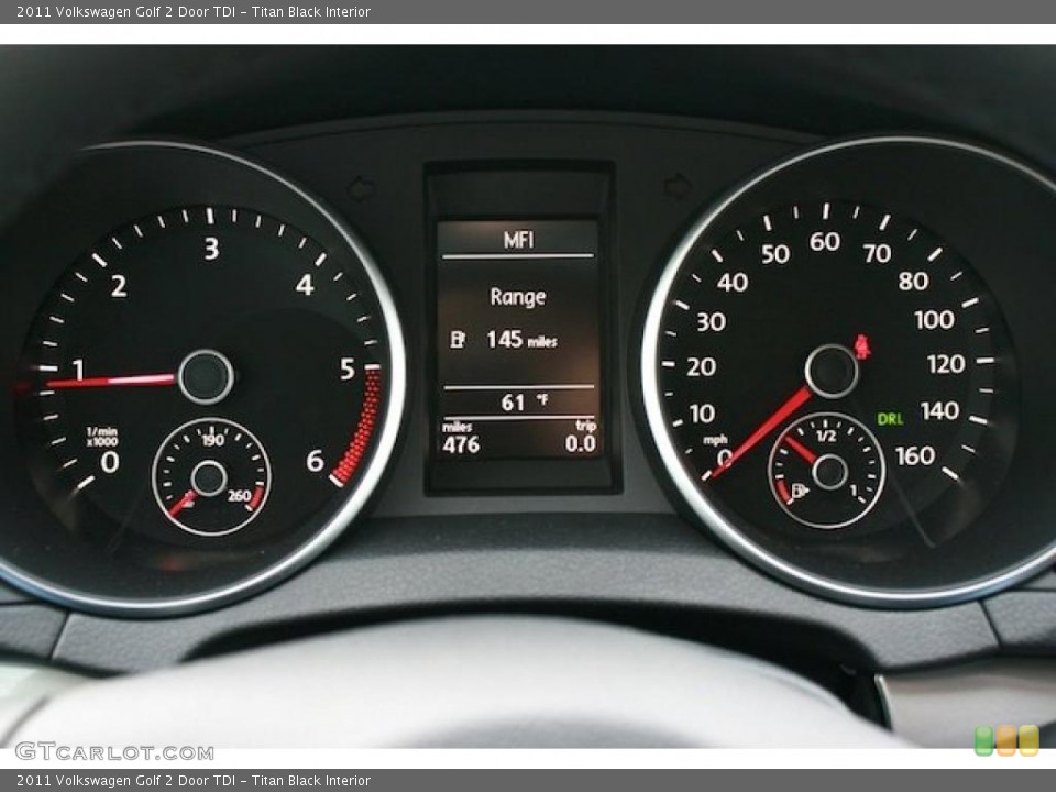 Titan Black Interior Gauges for the 2011 Volkswagen Golf 2 Door TDI #41167373