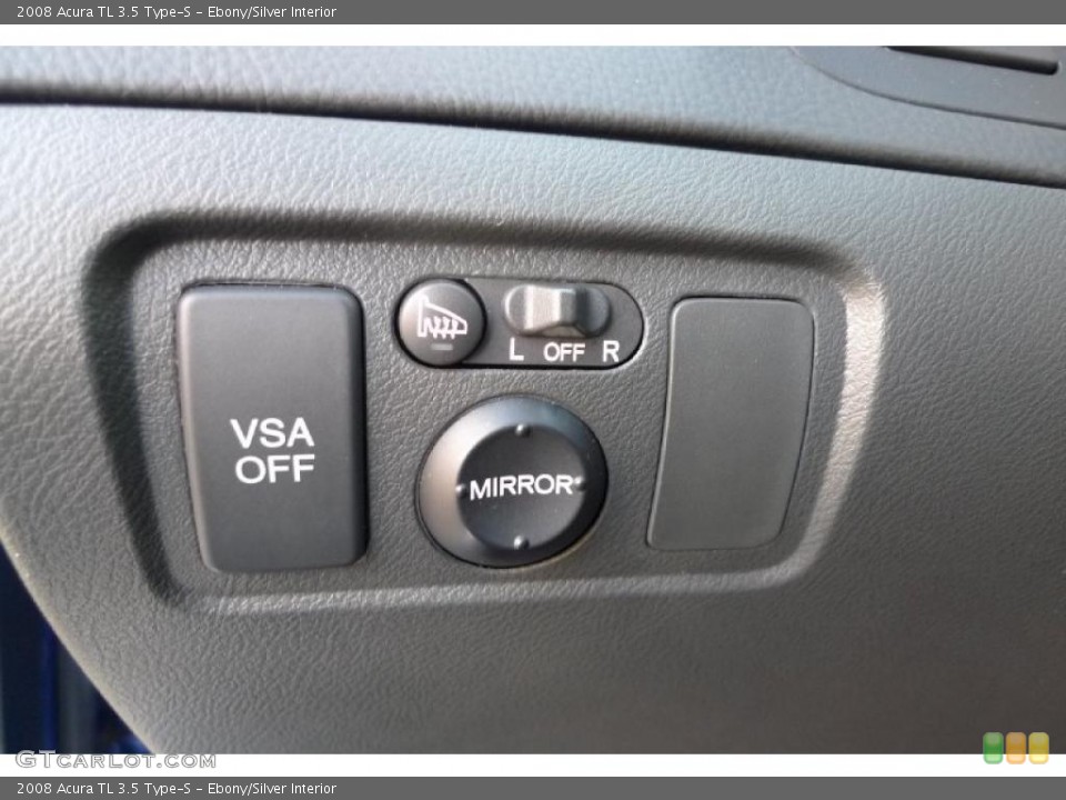 Ebony/Silver Interior Controls for the 2008 Acura TL 3.5 Type-S #41167377