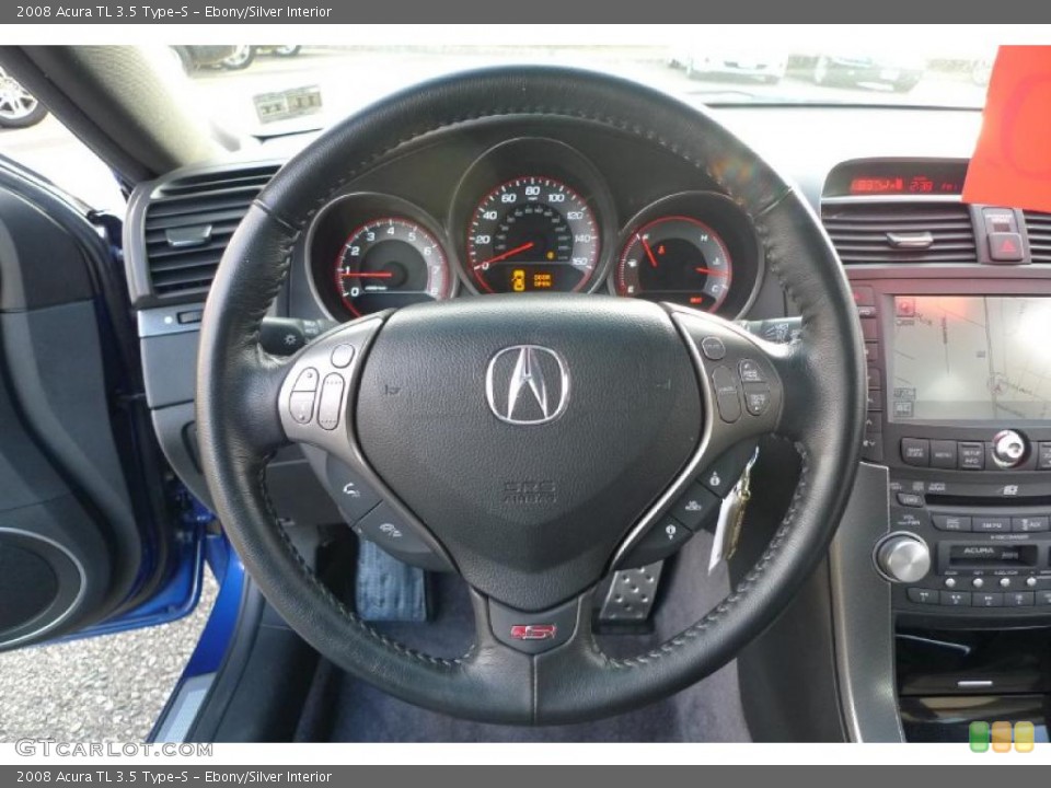 Ebony/Silver Interior Steering Wheel for the 2008 Acura TL 3.5 Type-S #41167393