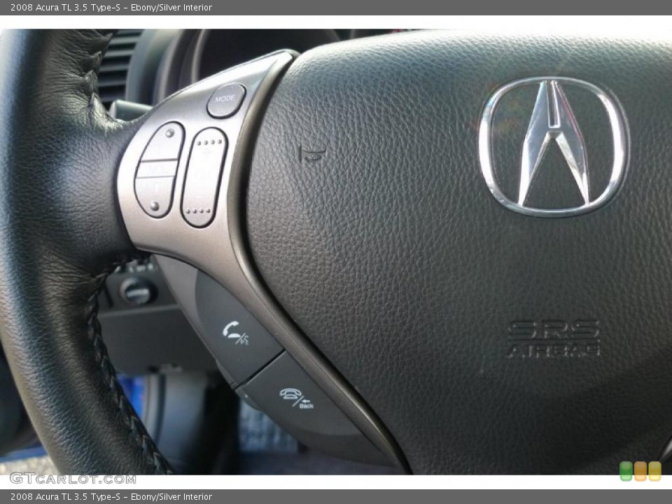 Ebony/Silver Interior Controls for the 2008 Acura TL 3.5 Type-S #41167409