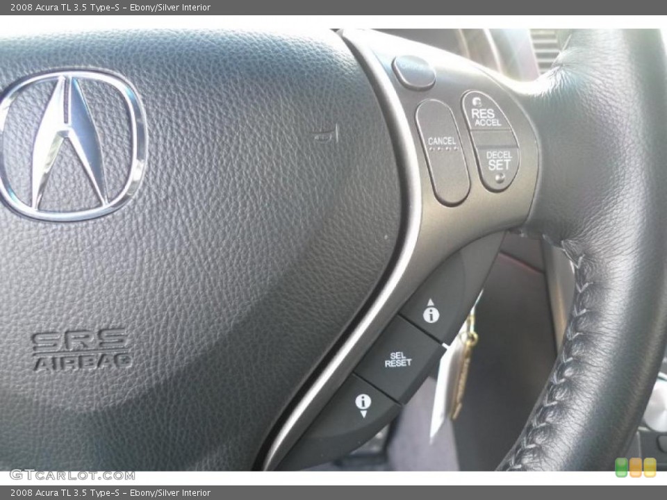 Ebony/Silver Interior Controls for the 2008 Acura TL 3.5 Type-S #41167425
