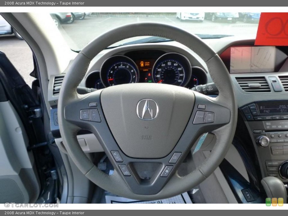 Taupe Interior Steering Wheel for the 2008 Acura MDX Technology #41168233