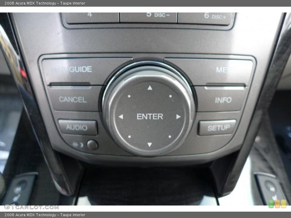 Taupe Interior Controls for the 2008 Acura MDX Technology #41168325