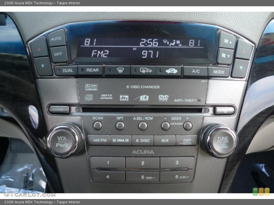 Taupe Interior Controls for the 2008 Acura MDX Technology #41168337