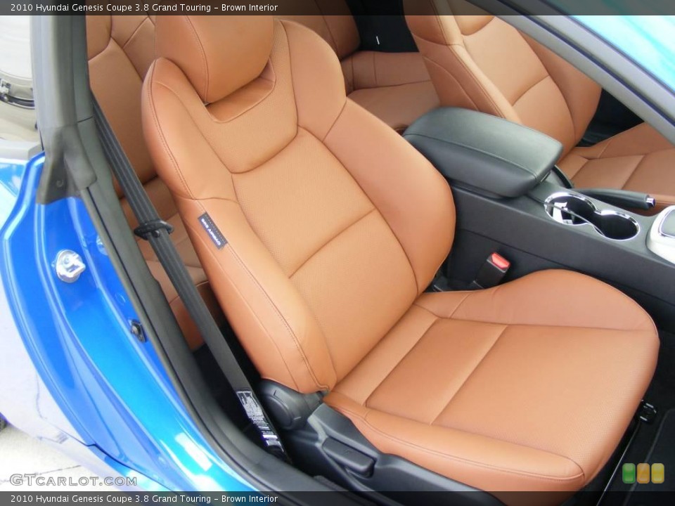 Brown Interior Front Seat for the 2010 Hyundai Genesis Coupe 3.8 Grand Touring #4116962