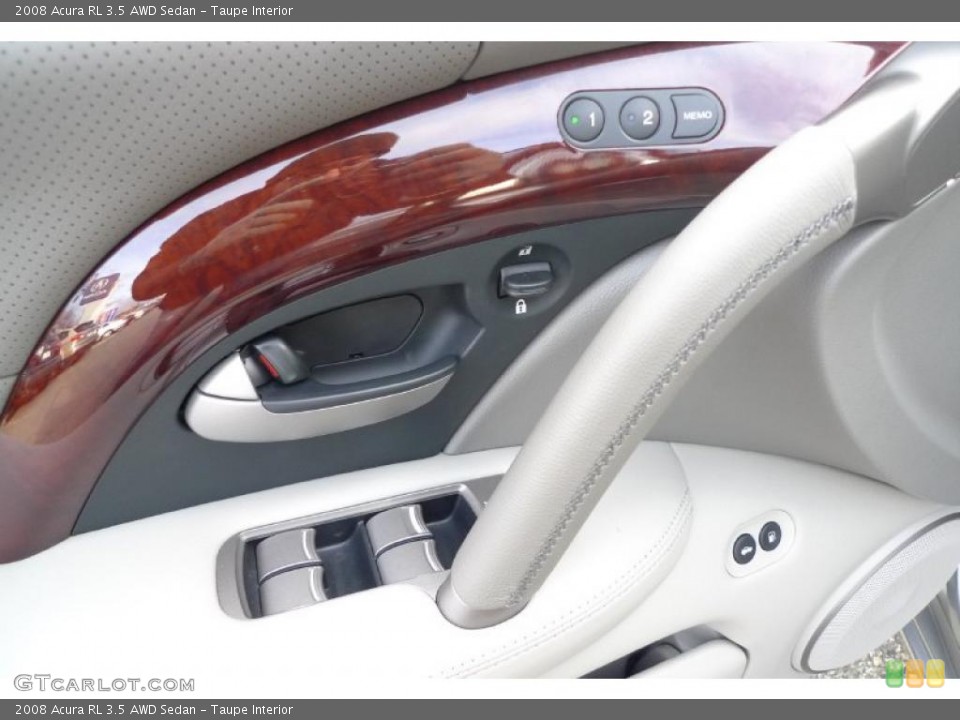 Taupe Interior Controls for the 2008 Acura RL 3.5 AWD Sedan #41169730