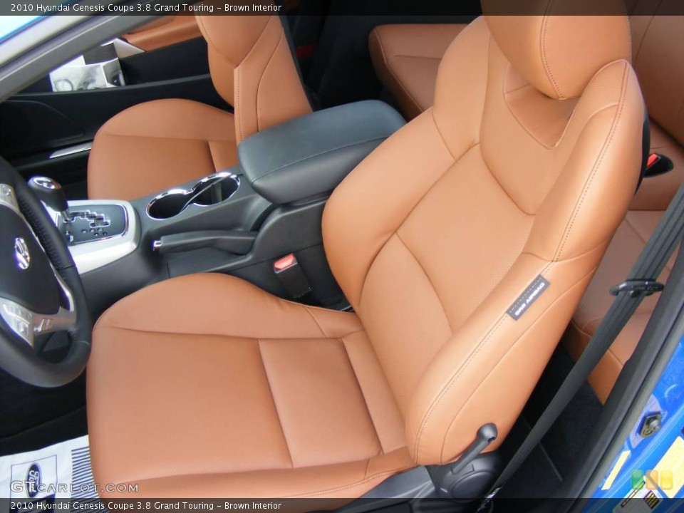 Brown Interior Front Seat for the 2010 Hyundai Genesis Coupe 3.8 Grand Touring #4116982