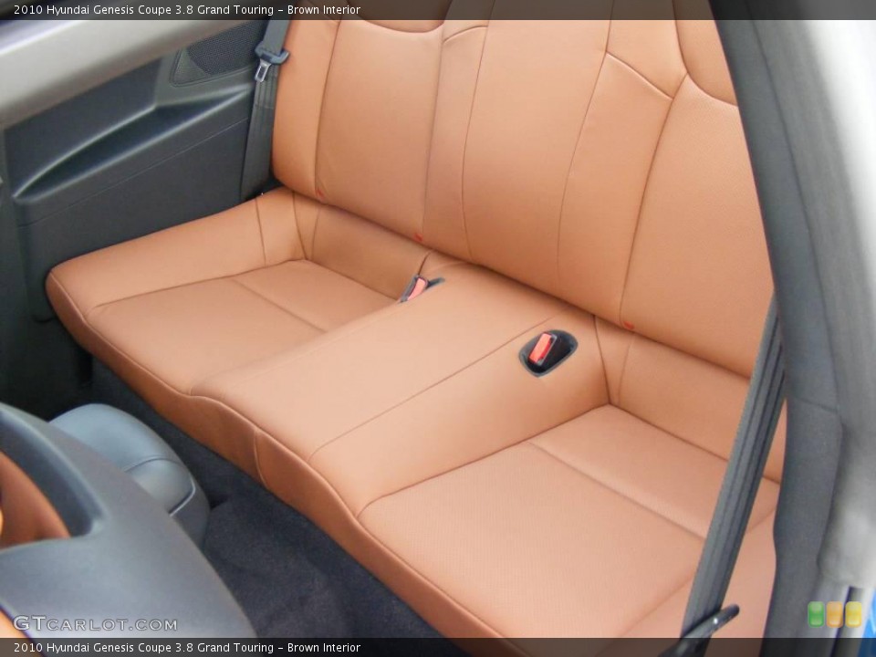 Brown Interior Rear Seat for the 2010 Hyundai Genesis Coupe 3.8 Grand Touring #4116987
