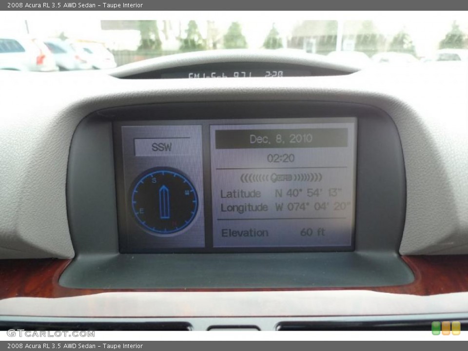 Taupe Interior Controls for the 2008 Acura RL 3.5 AWD Sedan #41170078