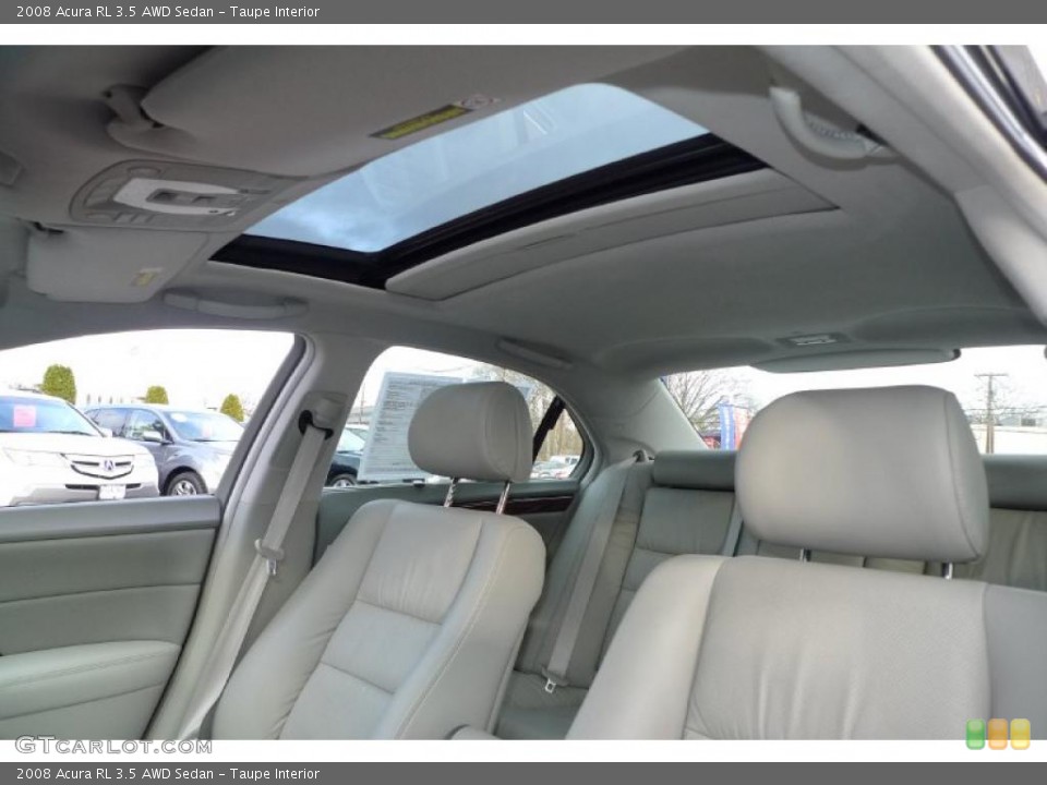 Taupe Interior Sunroof for the 2008 Acura RL 3.5 AWD Sedan #41170142