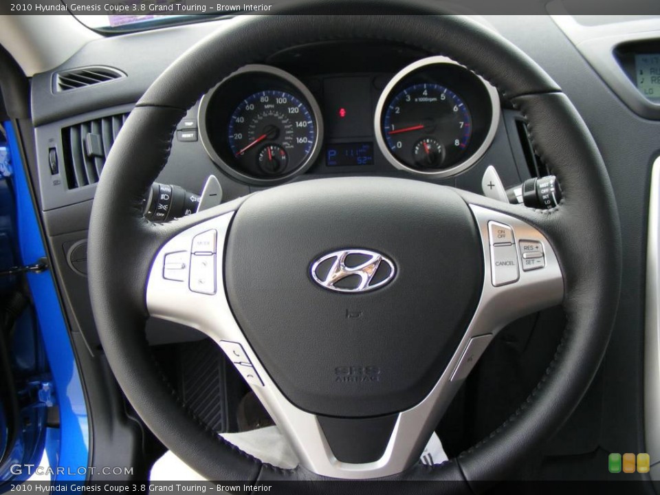 Brown Interior Steering Wheel for the 2010 Hyundai Genesis Coupe 3.8 Grand Touring #4117017