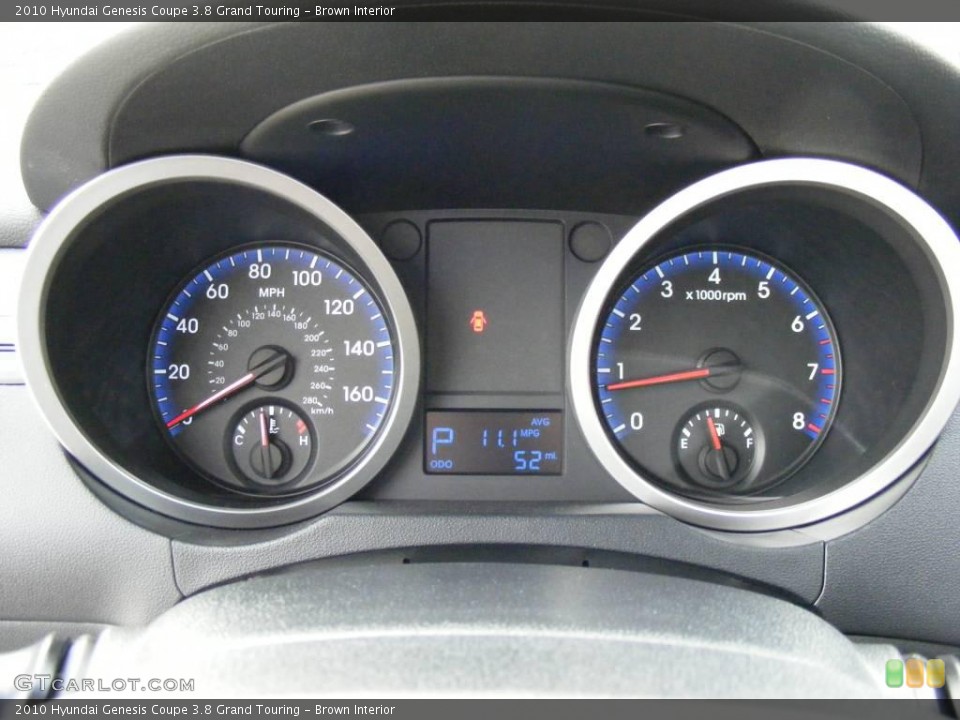 Brown Interior Gauges for the 2010 Hyundai Genesis Coupe 3.8 Grand Touring #4117022
