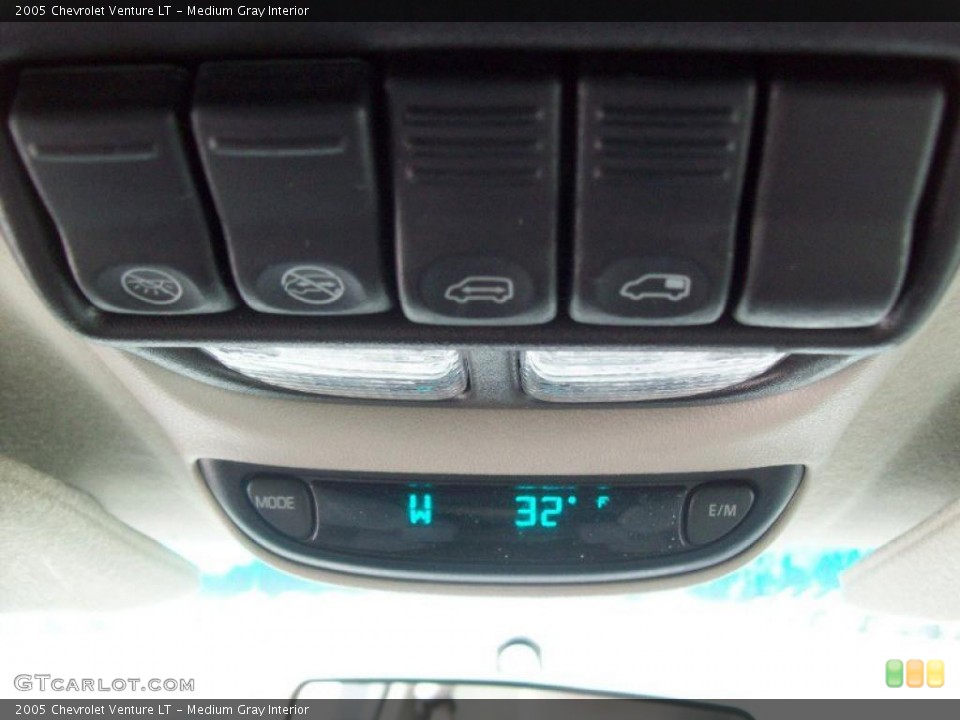 Medium Gray Interior Controls for the 2005 Chevrolet Venture LT #41172526