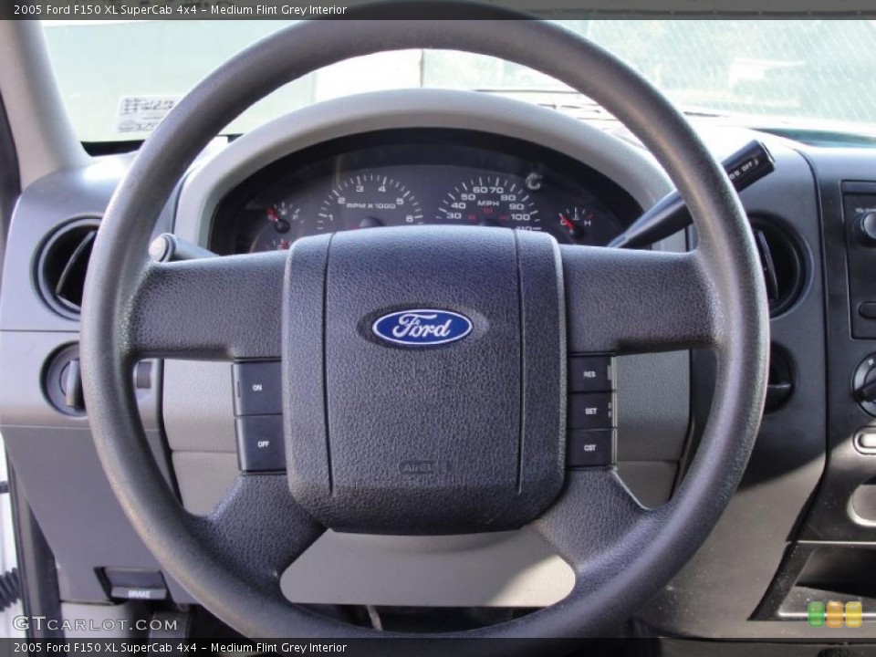 Medium Flint Grey Interior Steering Wheel for the 2005 Ford F150 XL SuperCab 4x4 #41172722