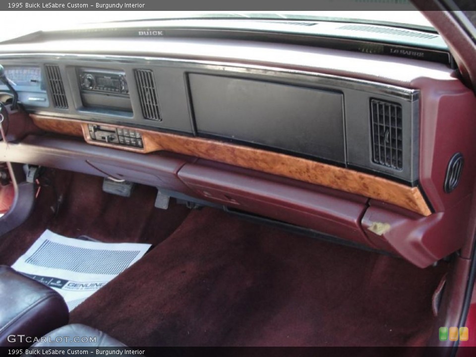 Burgundy Interior Dashboard for the 1995 Buick LeSabre Custom #41176418