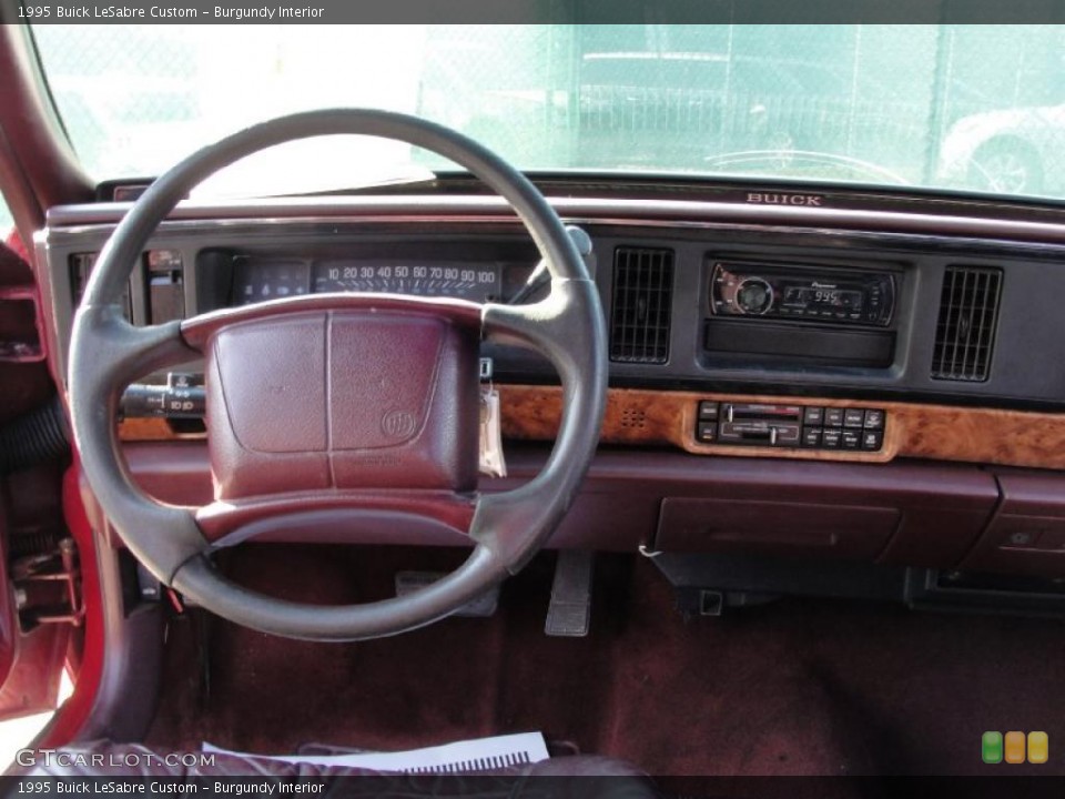 Burgundy Interior Dashboard for the 1995 Buick LeSabre Custom #41176454