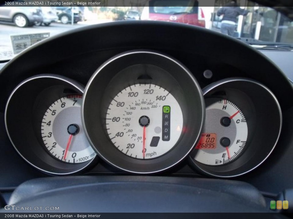Beige Interior Gauges for the 2008 Mazda MAZDA3 i Touring Sedan #41181930