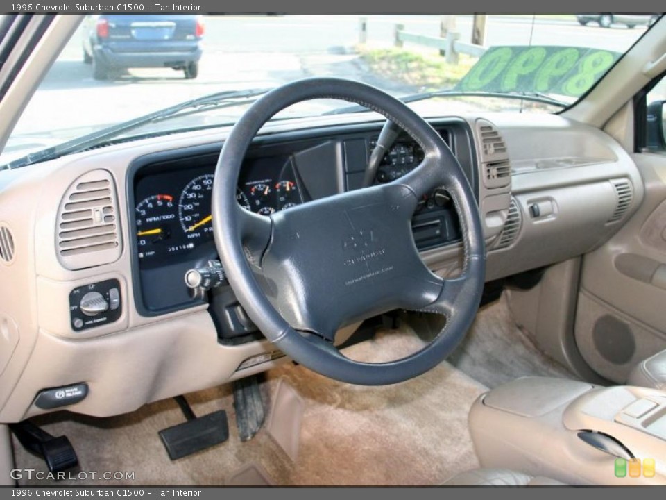 Tan Interior Dashboard for the 1996 Chevrolet Suburban C1500 #41183078