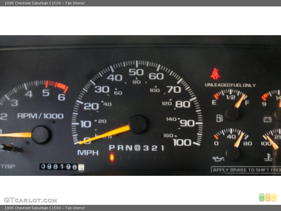 Tan Interior Gauges for the 1996 Chevrolet Suburban C1500 #41183330