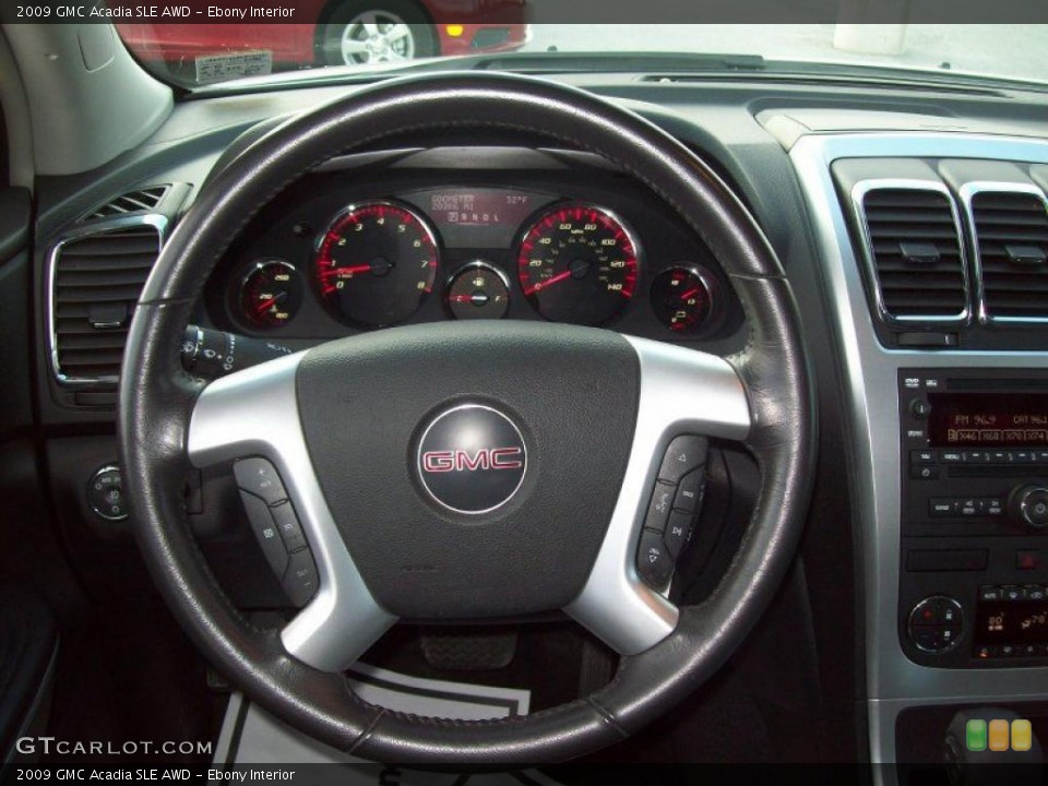 Ebony Interior Steering Wheel for the 2009 GMC Acadia SLE AWD #41185602