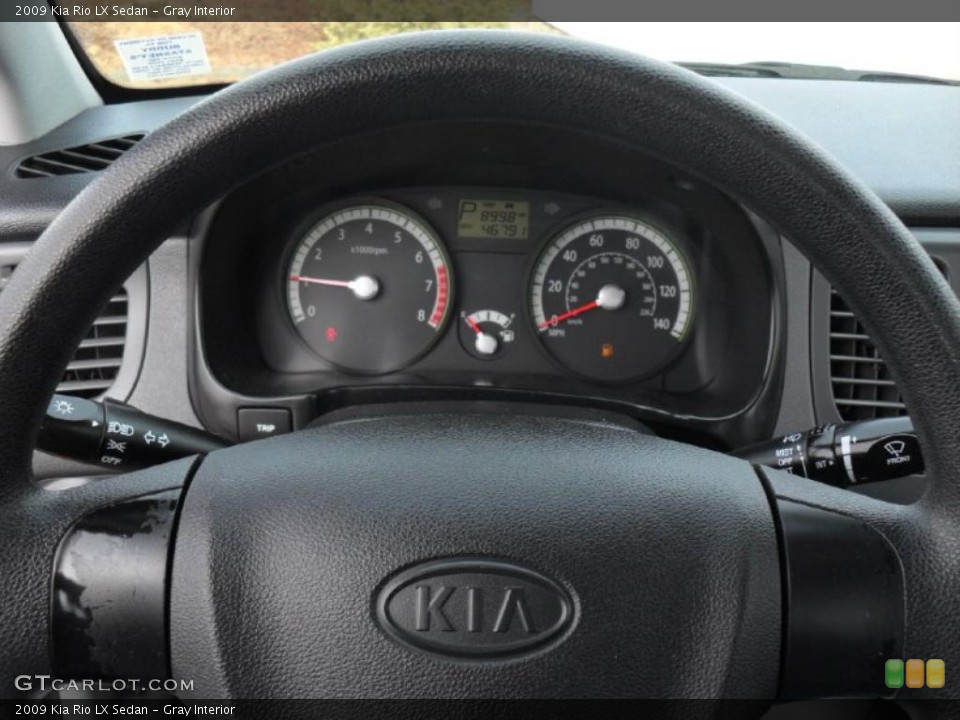 Gray Interior Gauges for the 2009 Kia Rio LX Sedan #41187578